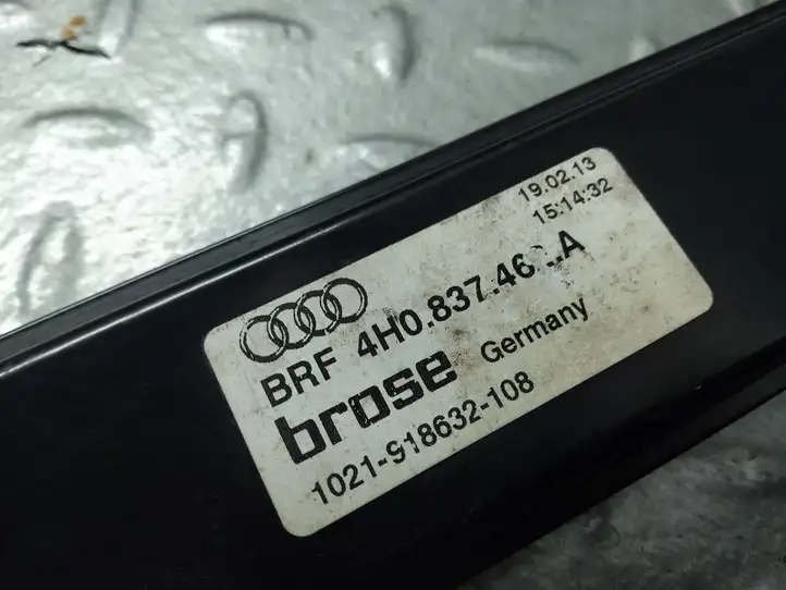 Audi A8 S8 D4 4H (2010 - 2014) 4H0837462A Стеклоподъемник передней двери (без мотора) — фото 5
