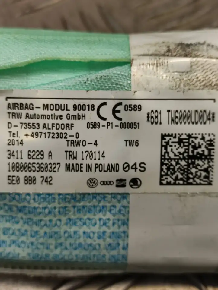 Skoda Octavia Mk3 (5E) (2013 - 2019) 5E0880742 Боковая подушка безопасности шторка — фото 2