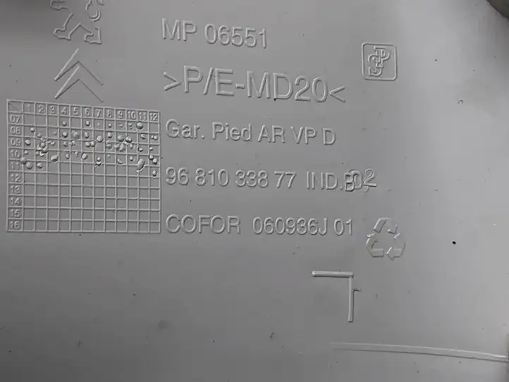 Peugeot Partner (2008 - 2012) 9681033877 Обшивка стойки C — фото 2