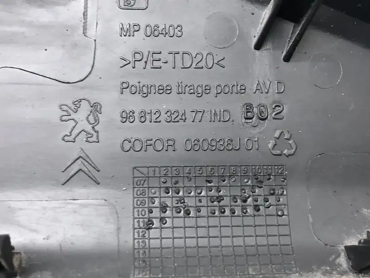 Peugeot Partner (2008 - 2012) 9681232477 Прочая отделка передней двери — фото 3