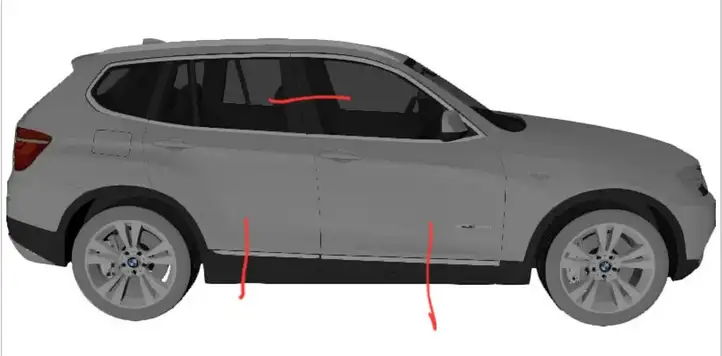 BMW X3 F25 (2010 - 2017) Средняя стойка кузова (B) — фото 1