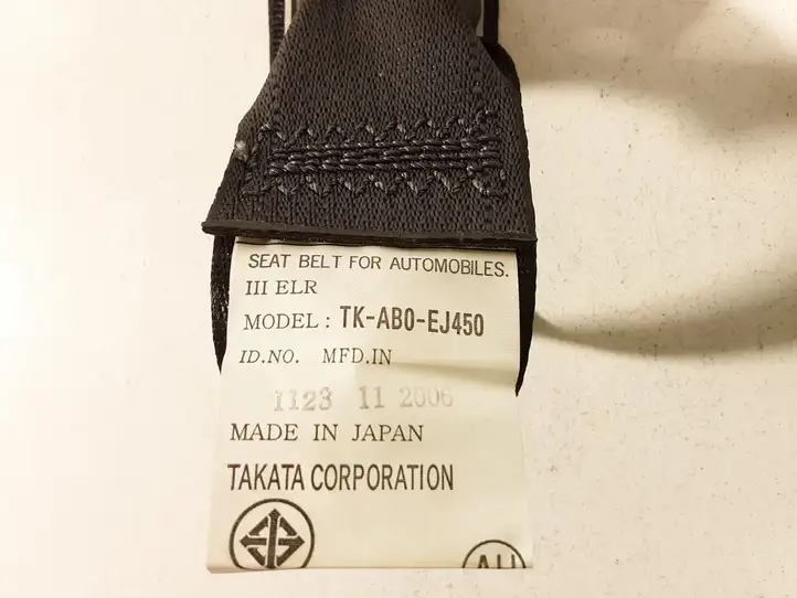 Honda Civic (2006 - 2011) TKAB0EJ450 Задний ремень безопасности — фото 5