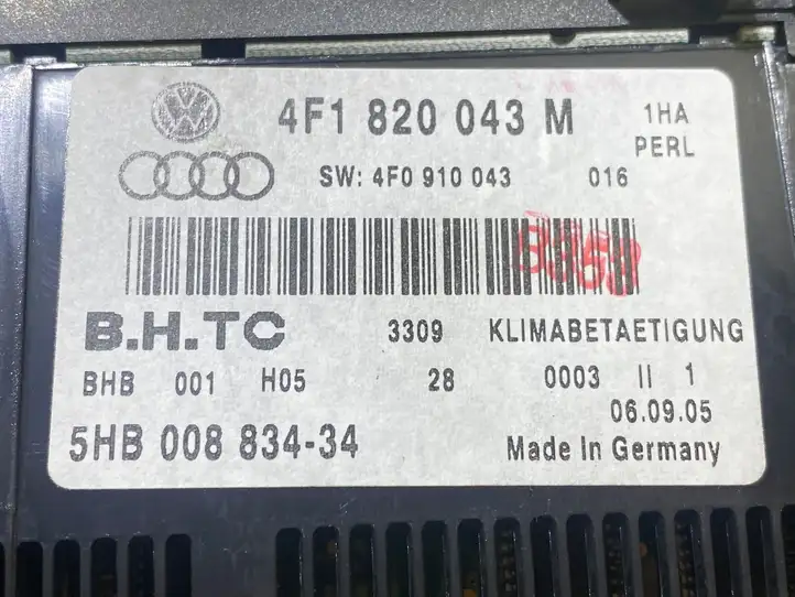 Audi A6 S6 C6 4F (2004 - 2008) 4F1820043M Блок управления климат-контролем — фото 2