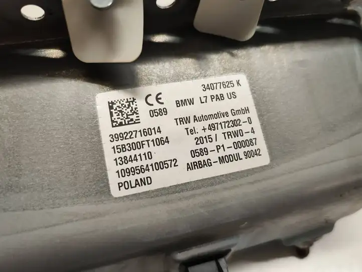 BMW 3 F30 F35 F31 (2012 - 2018) 39922716014 Подушка безопасности пассажира — фото 2