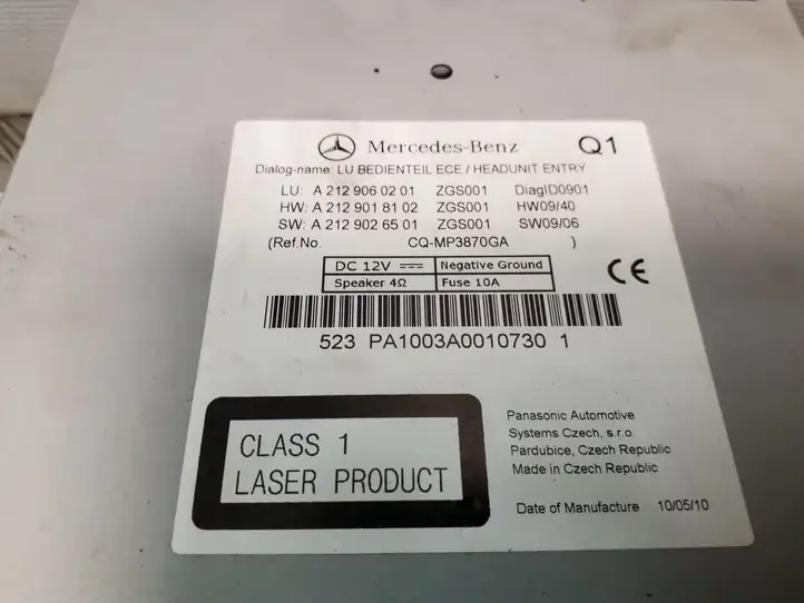 Mercedes-Benz E W212 (2009 - 2016) A2129060201 Магнитола / мультимедийная система — фото 3