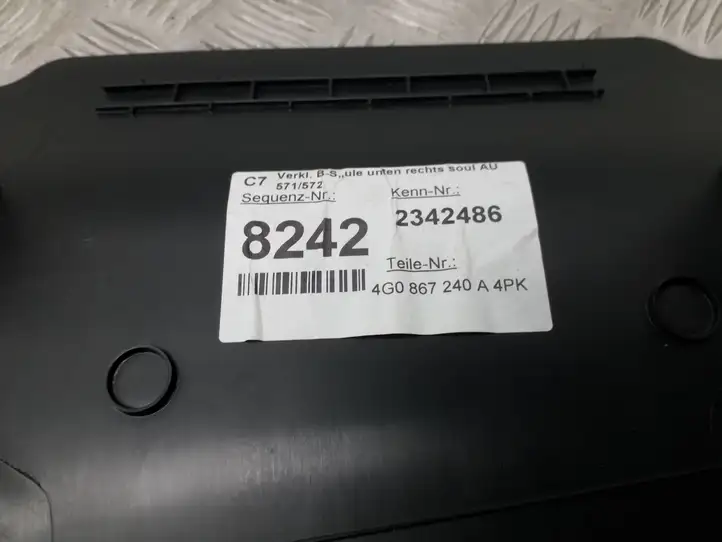 Audi A6 C7 (2011 - 2014) 4G0867240A Нижняя обшивка стойки B — фото 5
