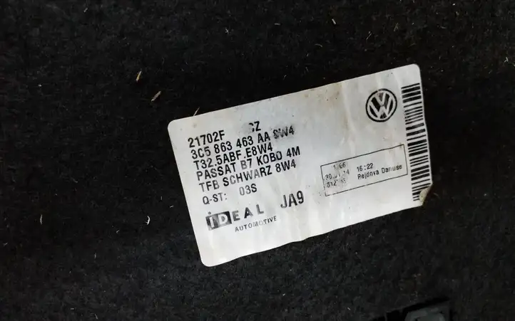 Volkswagen PASSAT B7 (2011 - 2014) 3C5863463AA Коврик багажника — фото 5