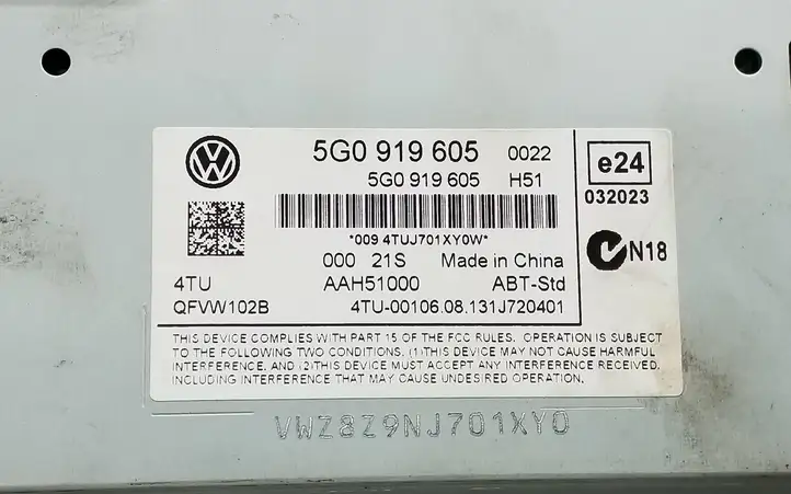 Volkswagen Golf VII (2013 - 2019) 5G0919605 Магнитола / мультимедийная система — фото 3