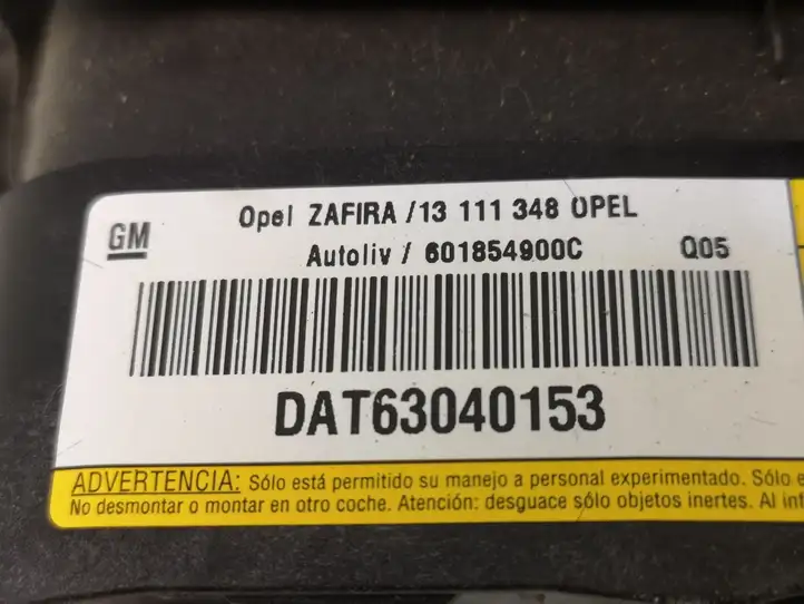 Opel Zafira B (2003 - 2006) 13111348 Подушка безопасности руля — фото 5