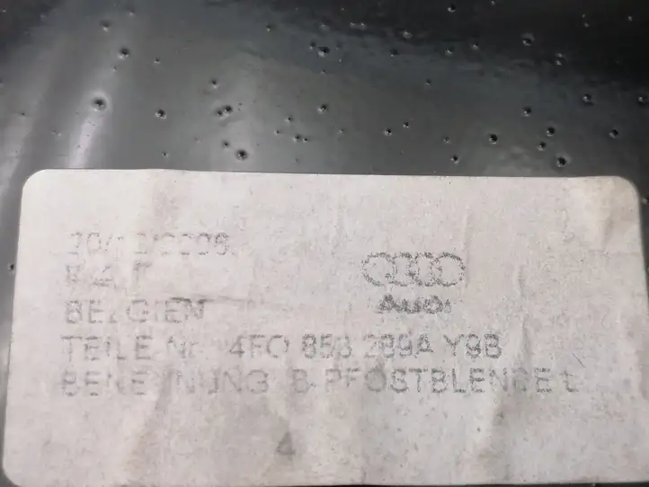 Audi A6 S6 C6 4F (2004 - 2008) 4F0853289A Верхняя обшивка стойки B — фото 10