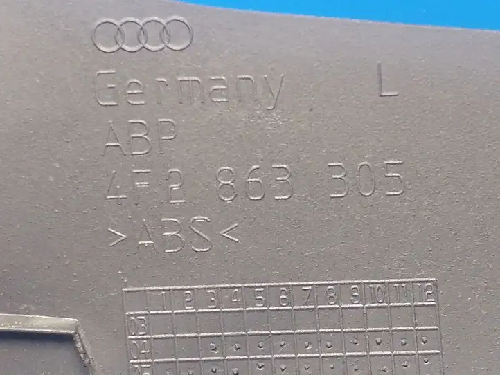Audi A6 S6 C6 4F (2004 - 2008) 4F2863305 Передняя боковая обшивка салона — фото 2