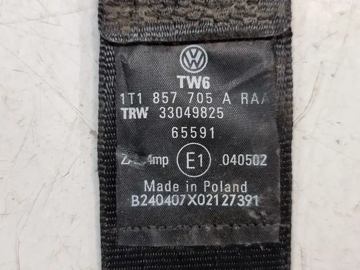 Volkswagen Touran I (2003 - 2010) 1T1857705A Передний ремень безопасности — фото 4