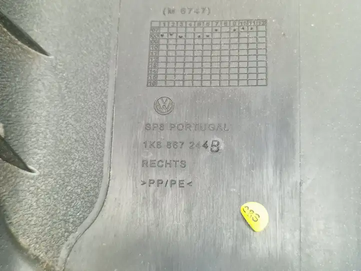 Volkswagen Scirocco (2008 - 2014) 1K8867244B Верхняя обшивка стойки B — фото 4