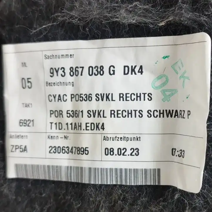 Porsche Cayenne (9Y0 9Y3) (2018 - ) 9Y3867038G Обшивка стойки у окна — фото 8