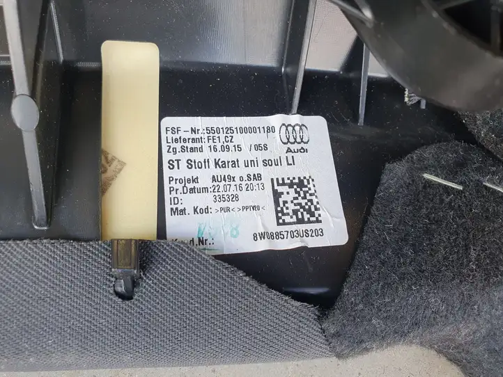 Audi A4 S4 B9 (2015 - 2019) 8W0885703 Обшивка сидений — фото 3