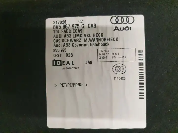 Audi A3/S3 8V (2012 - 2016) 8V5867975G Комплект обшивки крышки багажника — фото 7