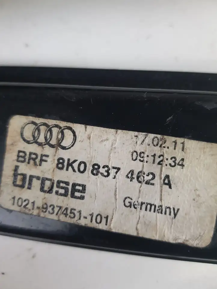 Audi A4 S4 B8 8K (2011 - 2015) Стеклоподъемник передней двери (без мотора) — фото 4