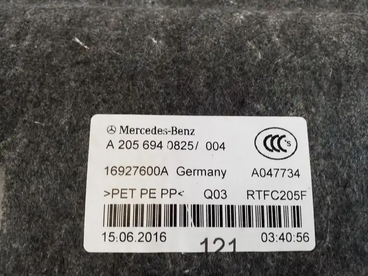 Mercedes-Benz C W205 (2014 - 2021) A2056940825 Обшивка багажника — фото 3