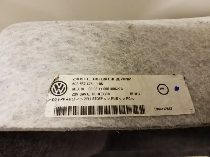 Volkswagen Jetta VI (2011 - 2018) 5C6867428 Боковая обшивка багажника — фото 2
