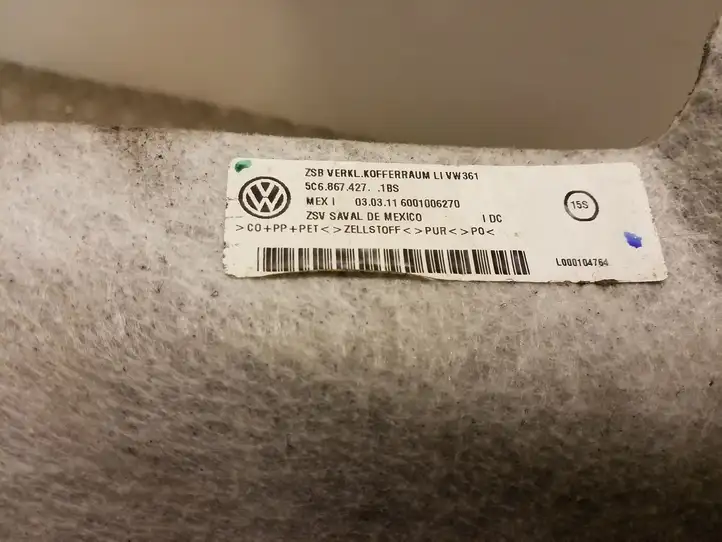 Volkswagen Jetta VI (2011 - 2018) 5C6874271BS Боковая обшивка багажника — фото 3