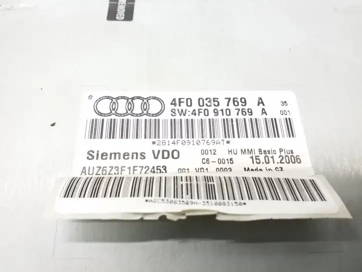 Audi A6 S6 C6 4F (2004 - 2008) 4F0035769A Магнитола / мультимедийная система — фото 4