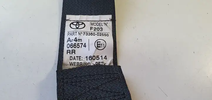 Toyota Auris E180 (2012 - 2018) Задний ремень безопасности — фото 4
