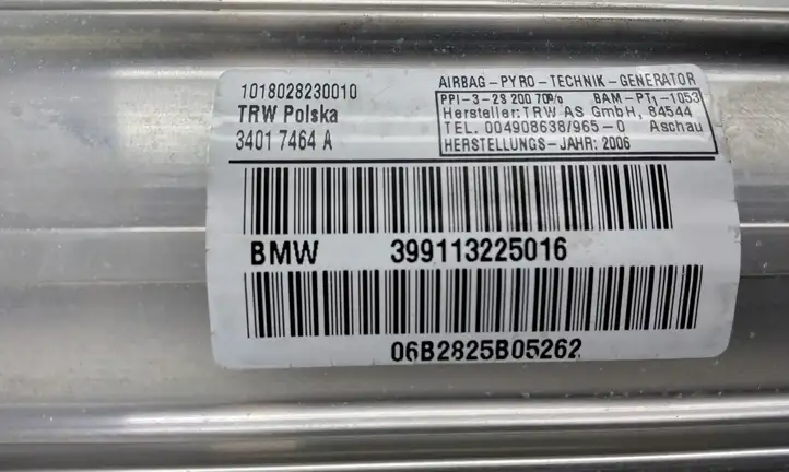BMW 3 E90 E91 (2005 - 2012) 399113225016 Подушка безопасности пассажира — фото 3