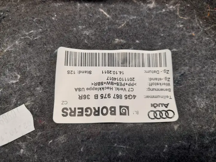 Audi A6 C7 (2011 - 2014) 4G5867975B Комплект обшивки крышки багажника — фото 4