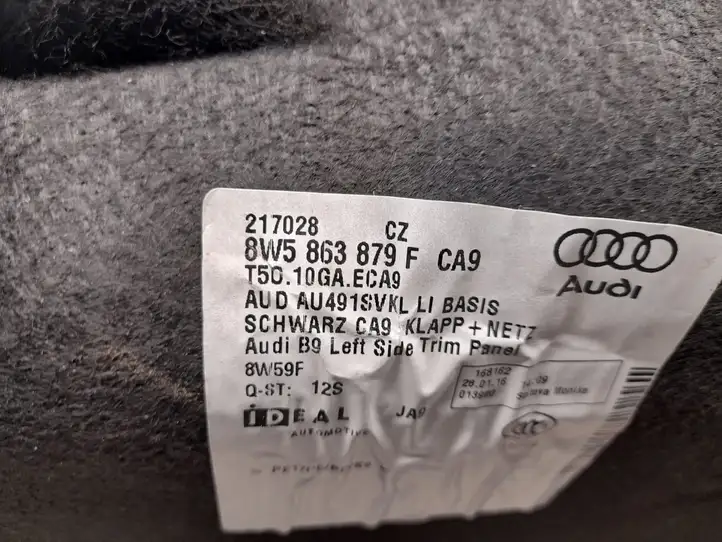 Audi A4 S4 B9 (2015 - 2019) 8W5863879F Боковая обшивка багажника — фото 3