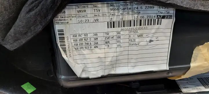 Audi A7 S7 4G (2010 - 2014) 4G8867022 Обшивка передней двери — фото 3