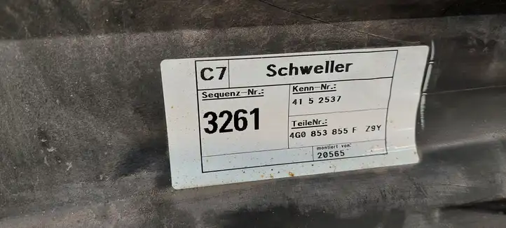 Audi A6 C7 (2011 - 2014) 4G0853859F Порог кузова — фото 4