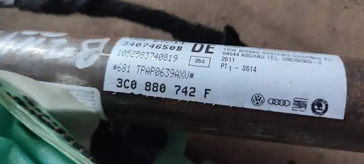 Volkswagen PASSAT B7 (2011 - 2014) 3C0880742F Боковая подушка безопасности шторка — фото 2