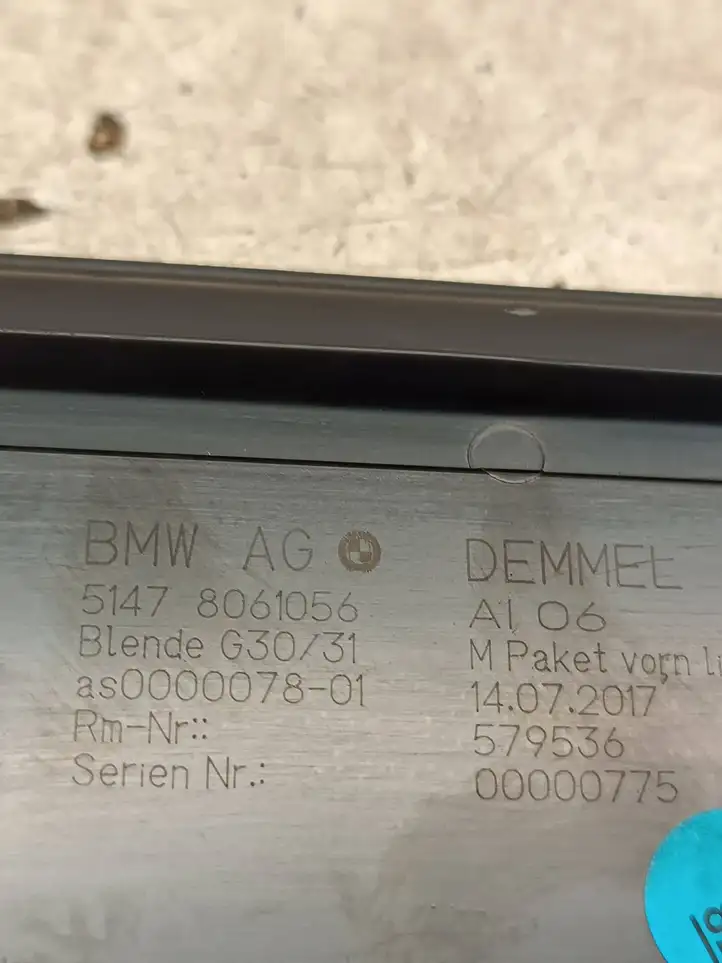 BMW 5 G30 G31 (2016 - ) 8061056 Внутренняя отделка переднего порога — фото 3