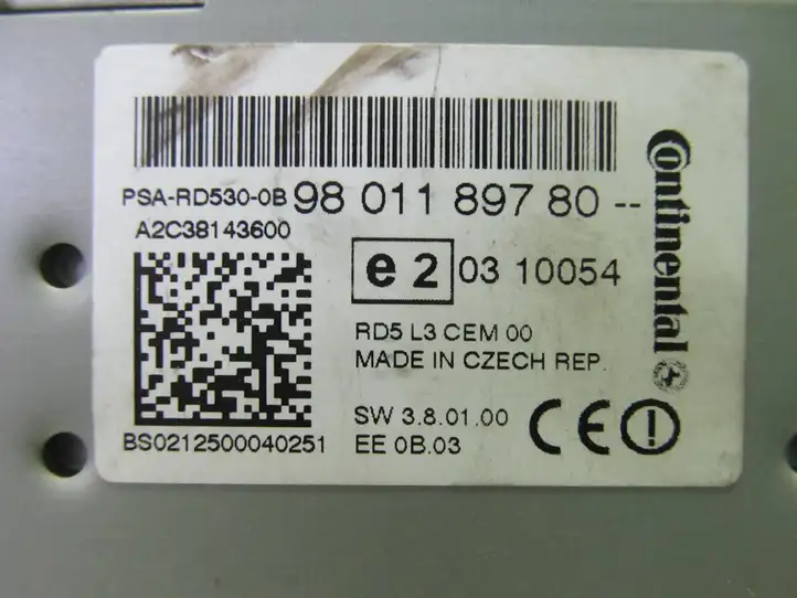 Citroen C4 (2011 - 2016) 9801189780 Магнитола / мультимедийная система — фото 2