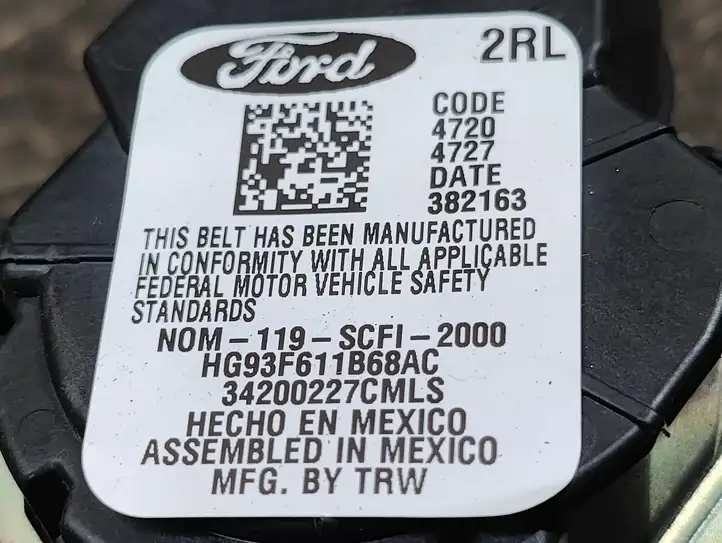 Ford Fusion II (2013 - ) HG93F611B68AC Задний ремень безопасности — фото 2