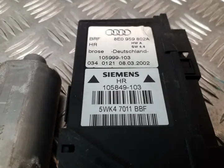 Audi A4 S4 B6 8E 8H (2000 - 2006) 8E0959802A Стеклоподъемник задней двери — фото 2