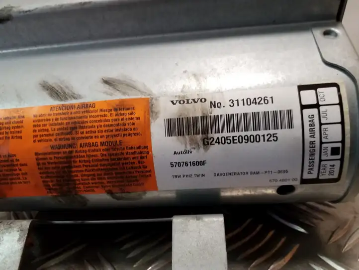 Volvo S80 (2004 - 2006) 31104261 Подушка безопасности пассажира — фото 2