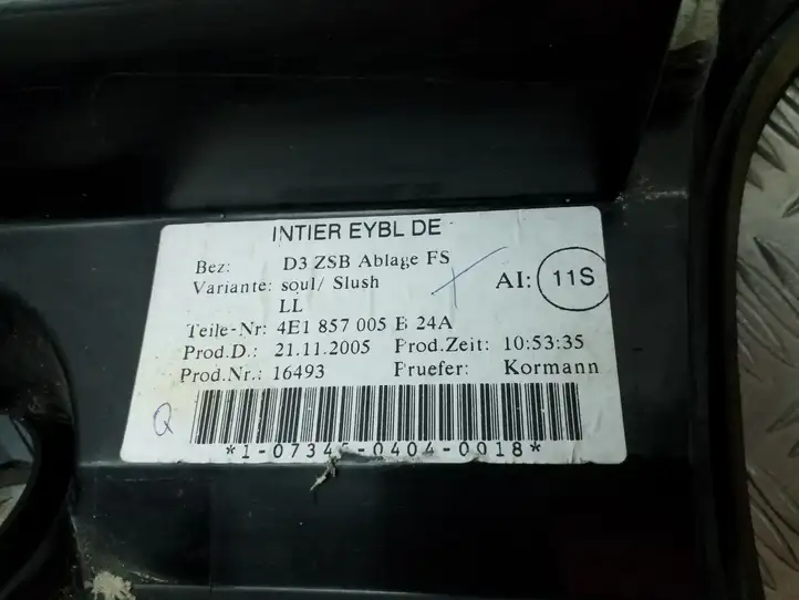 Audi A8 S8 D3 4E (2005 - 2007) 4E1857005B Нижняя отделка панели приборов — фото 2