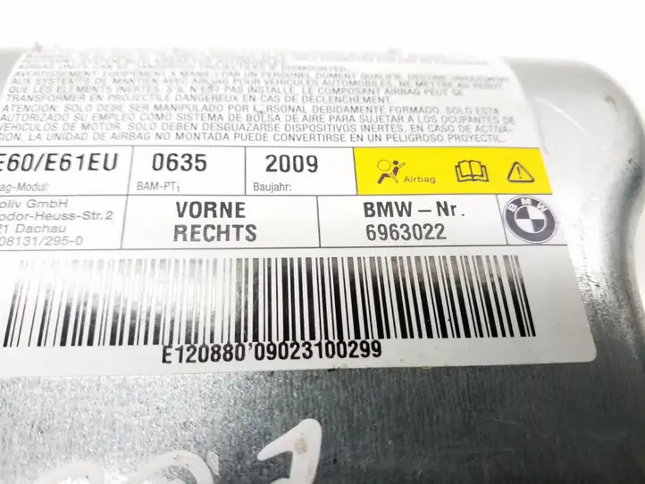BMW 5 E60 E61 (2004 - 2010) 6963022 Подушка безопасности двери — фото 3