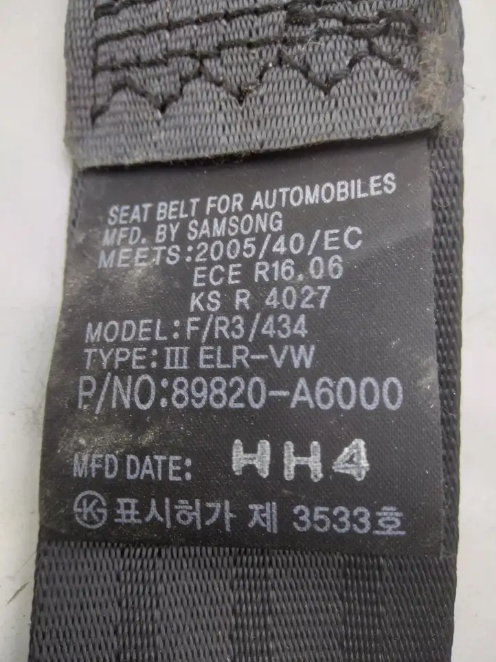 Hyundai i30 (2012 - 2015) 89820A6000 Задний ремень безопасности — фото 4