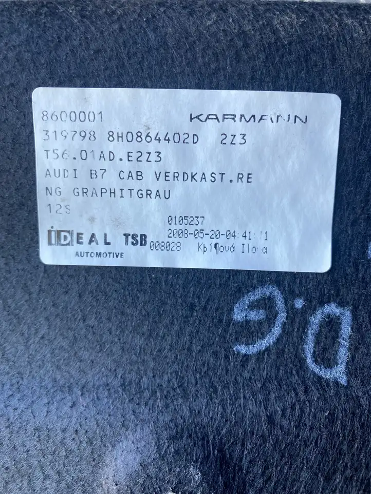 Audi A4 S4 B8 8K (2007 - 2011) 8H0864402D Прочая отделка багажника — фото 3