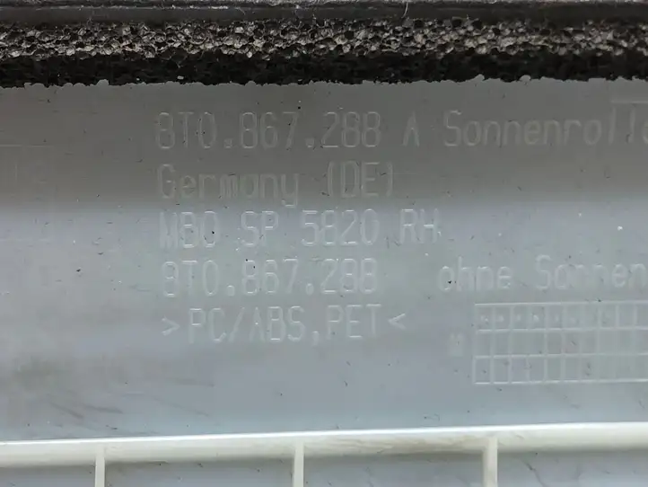 Audi A5 8T 8F (2007 - 2011) 8T0867288 Обшивка стойки C — фото 3