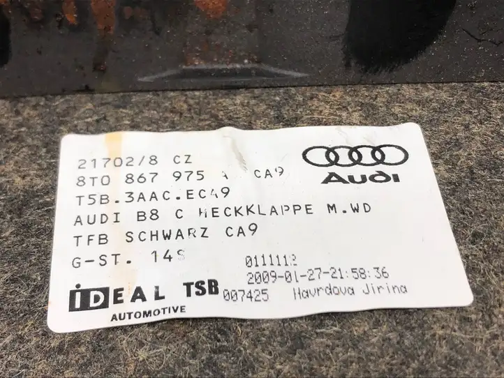 Audi A5 8T 8F (2007 - 2011) 8T0867975 Обшивка багажника — фото 2