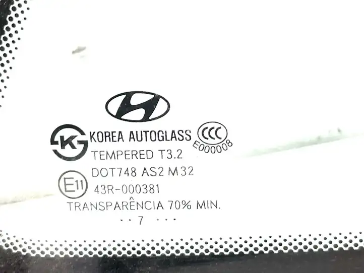 Hyundai Santa Fe (2005 - 2009) DOT748AS2M32 Заднее боковое стекло — фото 2