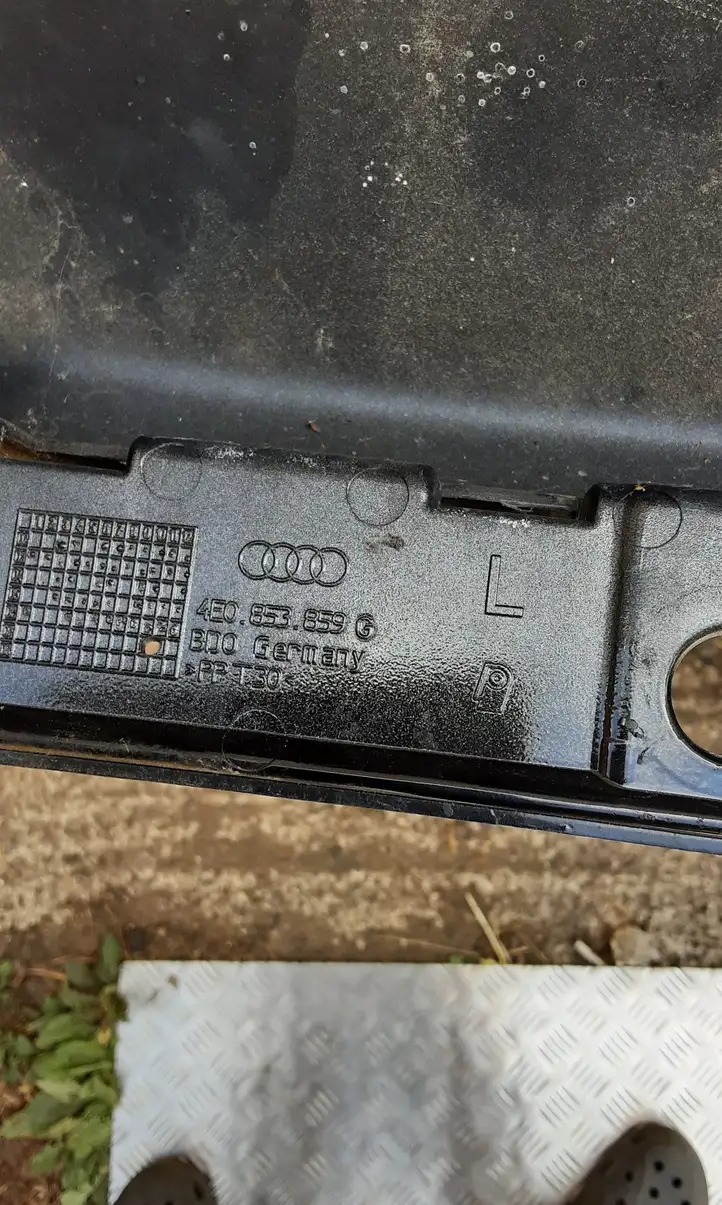 Audi A8 S8 D3 4E (2005 - 2007) 4E0853859G Наружная отделка переднего порога — фото 2