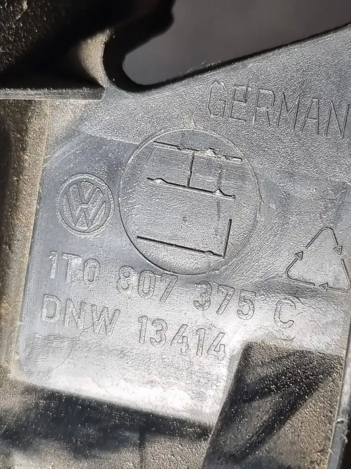 Volkswagen Touran I (2003 - 2010) 1T0807375C Кронштейн угловой части бампера — фото 3
