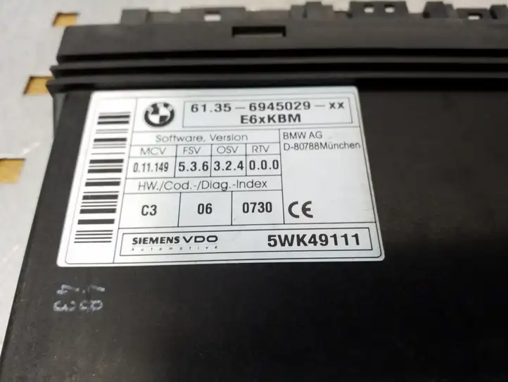BMW 5 E60 E61 (2004 - 2010) 61356945029 Модуль управления кузовом (BCM) — фото 3