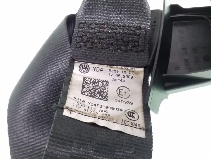 Volkswagen Tiguan (2007 - 2011) 5N0857806 Задний ремень безопасности — фото 3