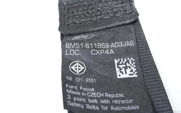 Ford Focus (2011 - 2015) BM51611B68AD3JA6 Задний ремень безопасности — фото 2