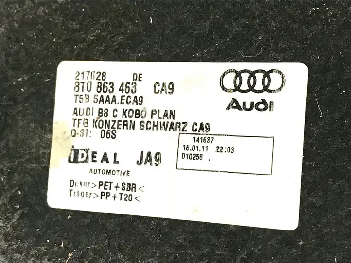 Audi A5 8T 8F (2011 - 2016) 8T0863463 Коврик багажника — фото 3